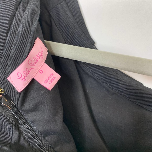 Lilly Pulitzer Sandra Dress Black Sz 0 - Picture 4 of 5